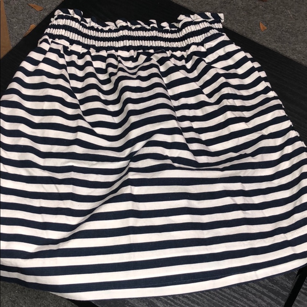 J. Crew navy & white striped skirt